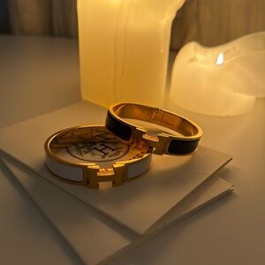 Hermes clic H bracelet black